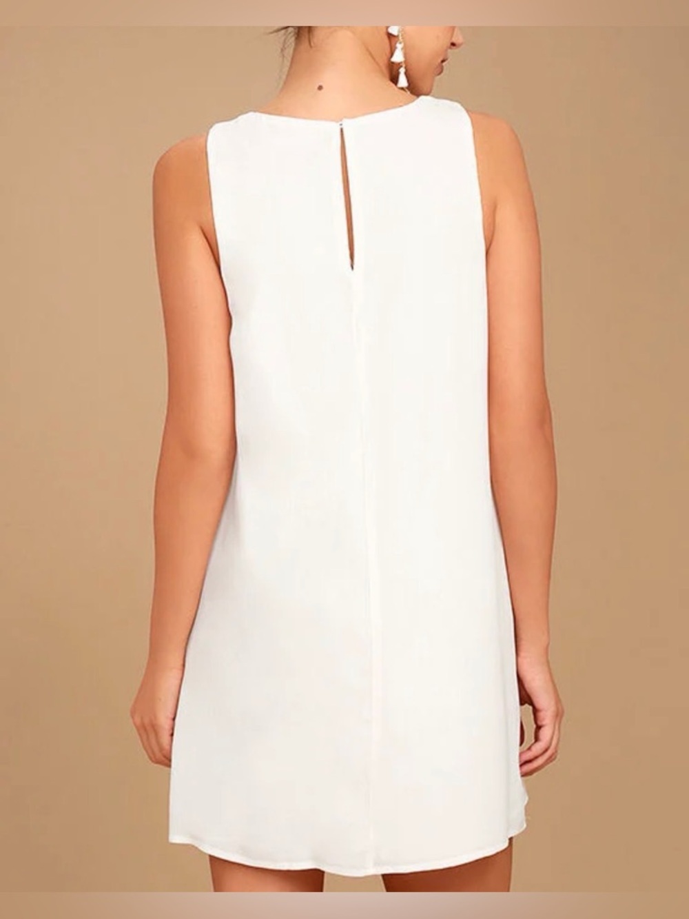 Lulus Women’s Sassy Sweetheart Sleeveless White Shift Mini Dress Size XS - Picture 2 of 11